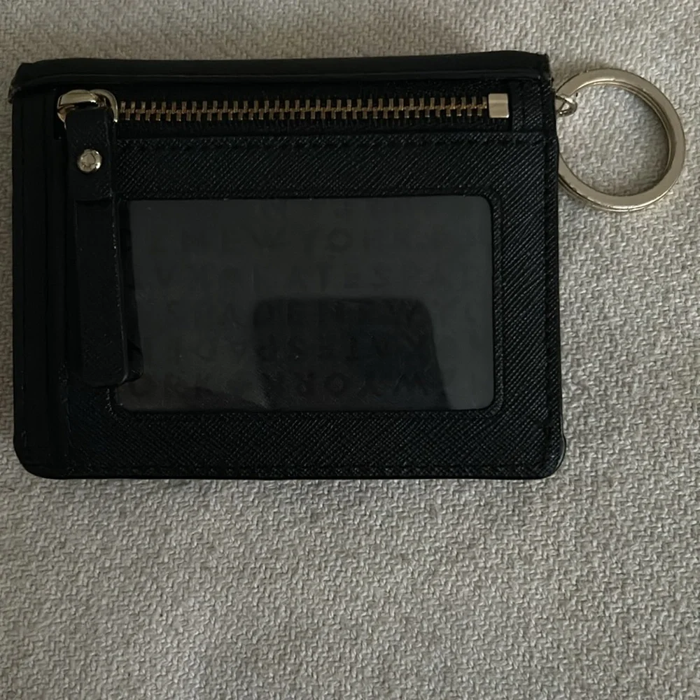 Black Kate Spade card holder with ID window - Picture 2 of 5